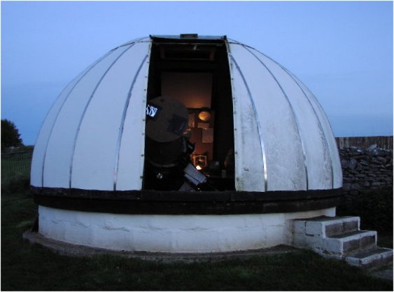 The dome and telescope ready to go.