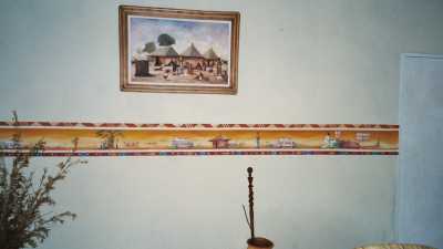 Hand painted border on the walls