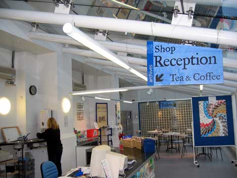 Reception area of Oxfordshire Record Office